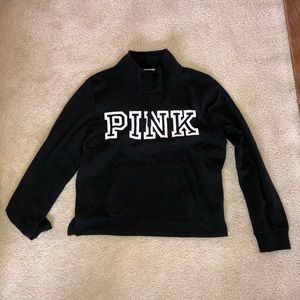 Black pink half zip